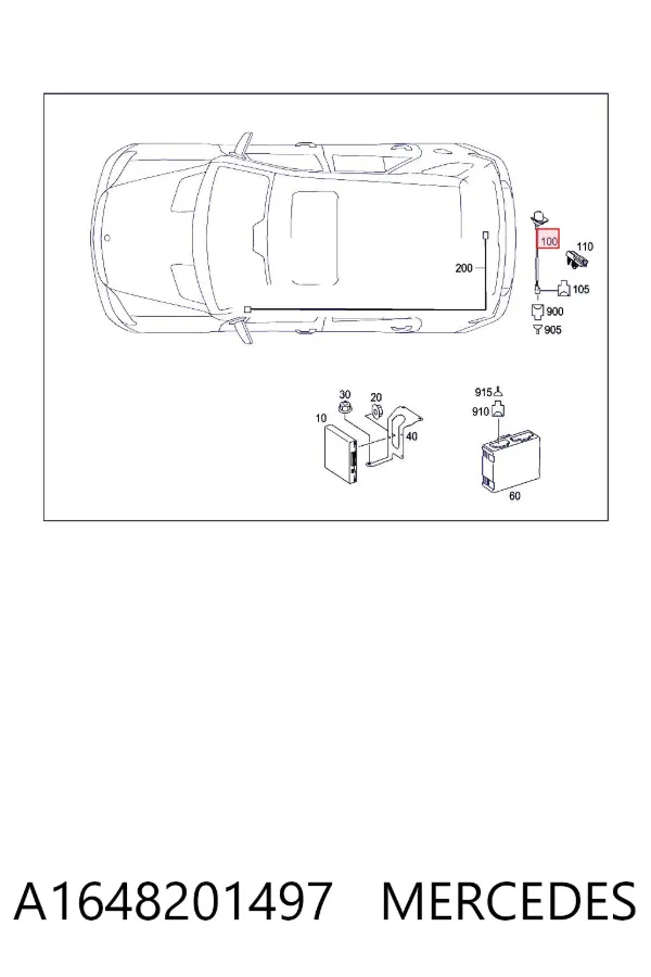Cámara del sistema de visión A1648201497 Mercedes