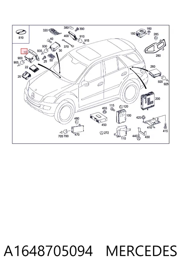Radio A1648705094 Mercedes