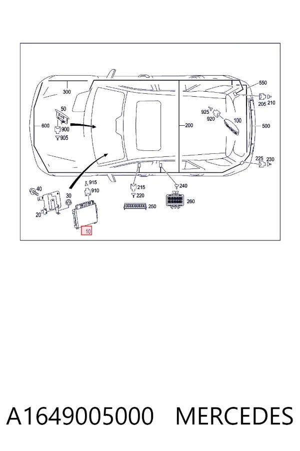 Módulo de adquisición de señales SAM A1649005000 Mercedes