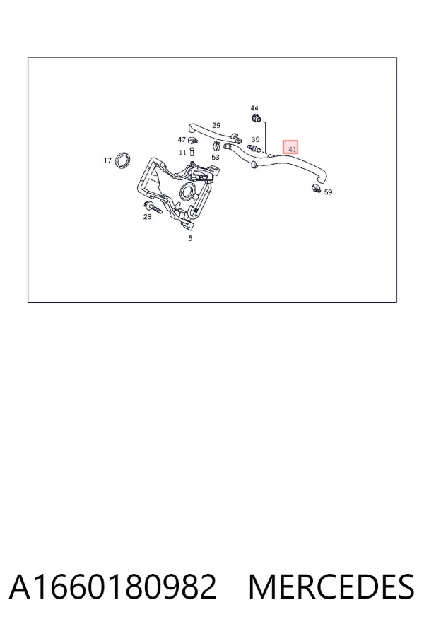 Tubo de ventilación del cárter A1660180982 Mercedes