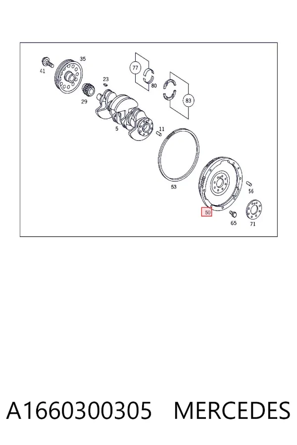 Volante motor A1660300305 Mercedes