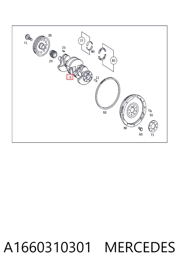 Cigüeñal A1660310301 Mercedes