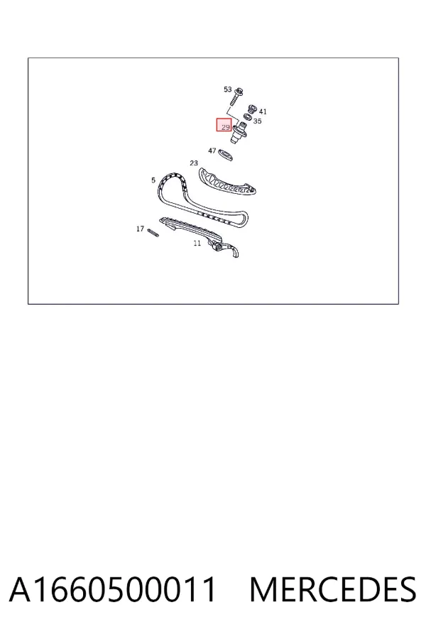 Tensor de cadena de distribución A1660500011 Mercedes