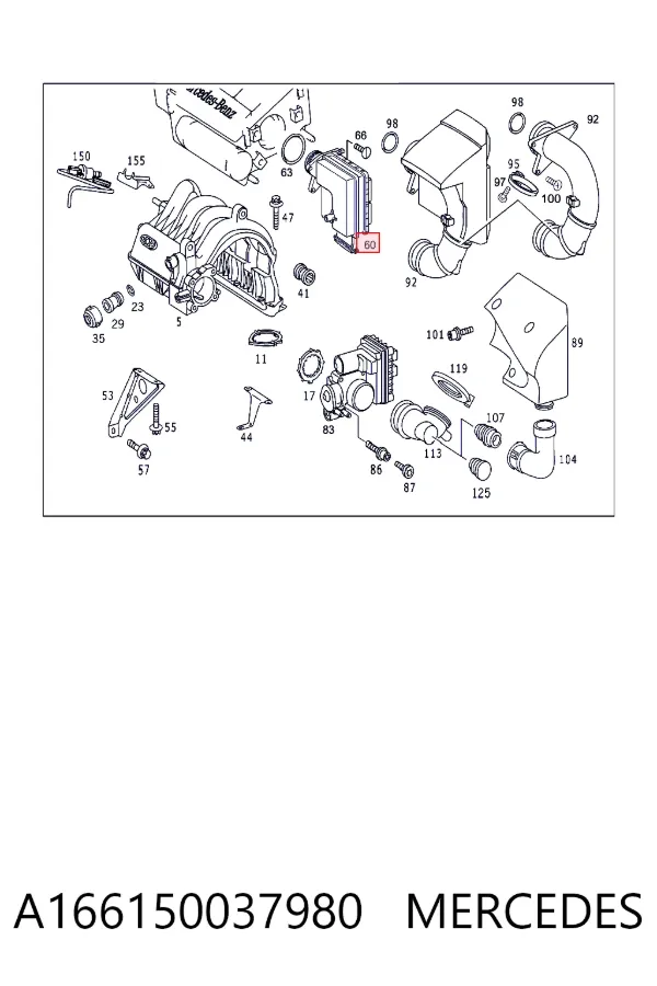 ECU A166150037980 Mercedes