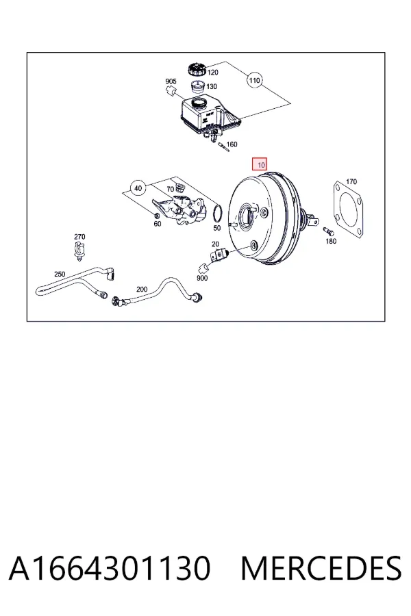Servofreno A1664301130 Mercedes