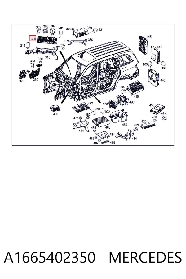 Caja de fusibles A1665402350 Mercedes
