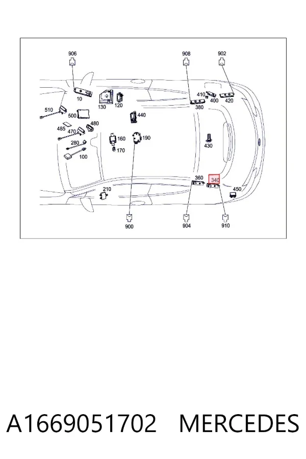 Amplificador de señal de antena A1669051702 Mercedes