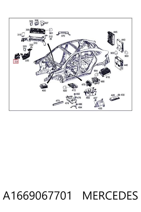Caja de fusibles A1669067701 Mercedes
