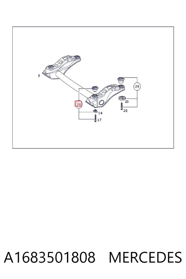 Silentblock trasero A1683501808 Mercedes