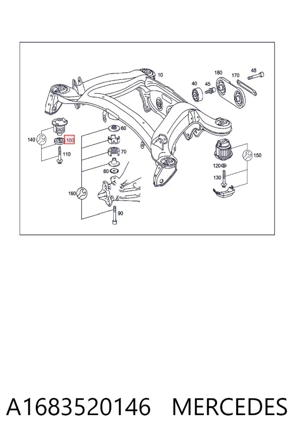 Silentblock trasero A1683520146 Mercedes