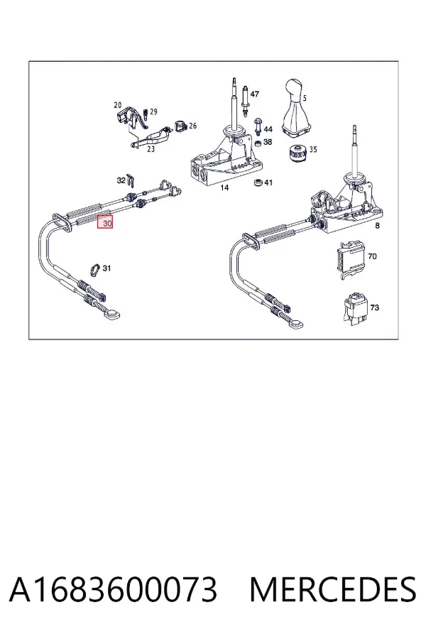 Cables de caja de cambios A1683600073 Mercedes