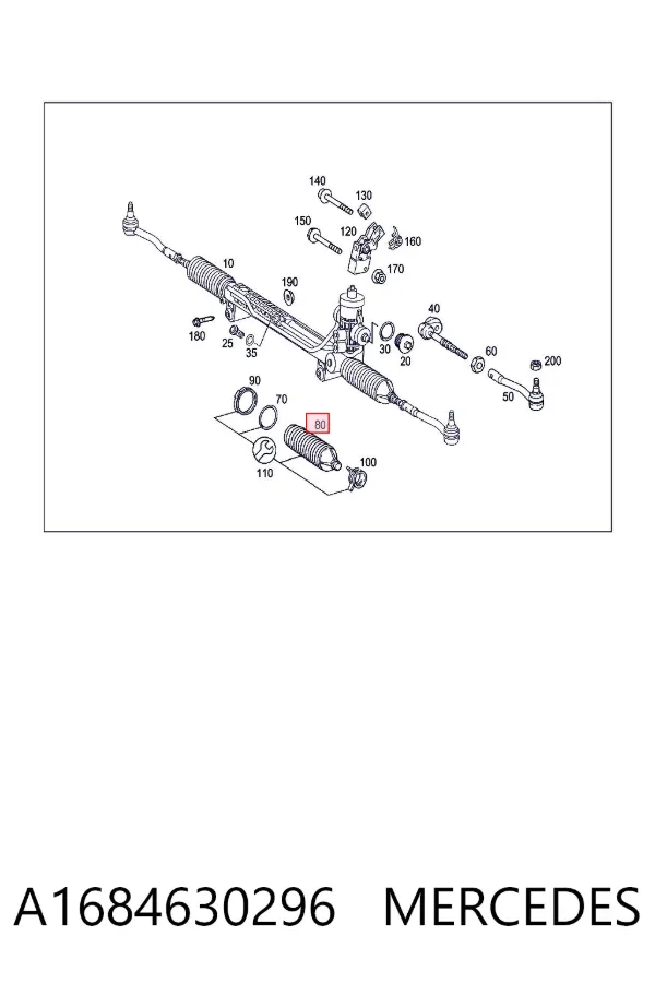 Fuelle dirección A1684630296 Mercedes