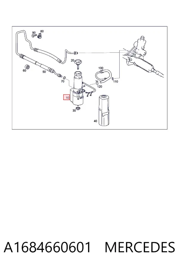Bomba de dirección A1684660601 Mercedes