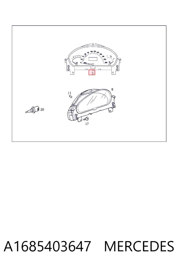 Cuadro instrumentos A1685403647 Mercedes