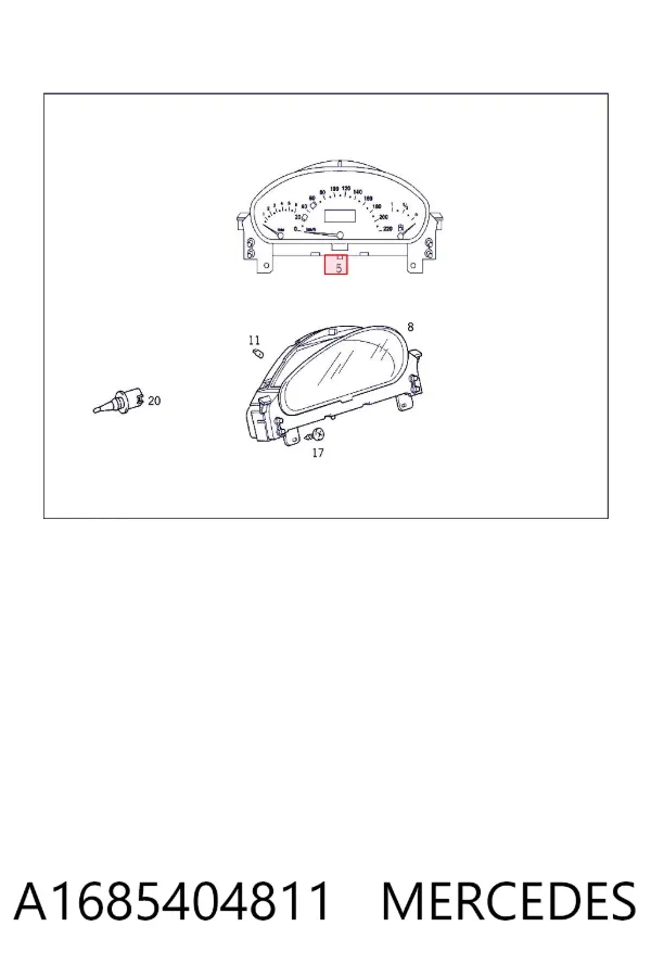 Cuadro instrumentos A1685404811 Mercedes