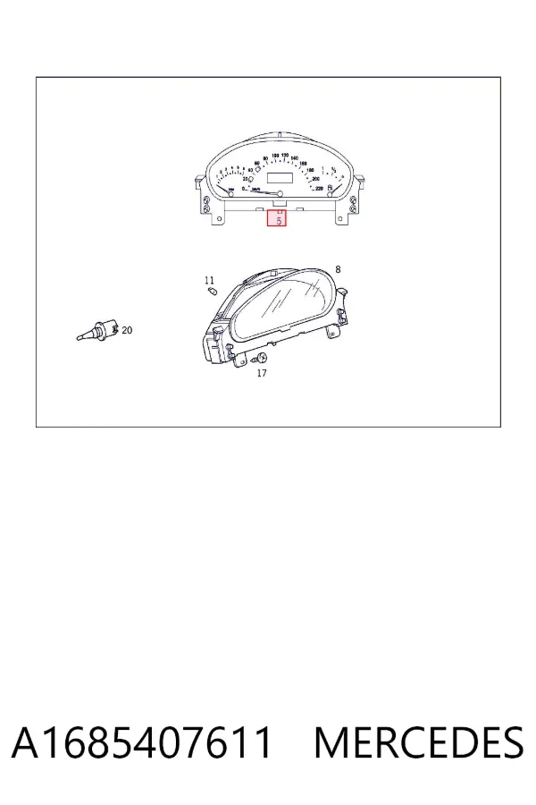 Cuadro instrumentos A1685407611 Mercedes