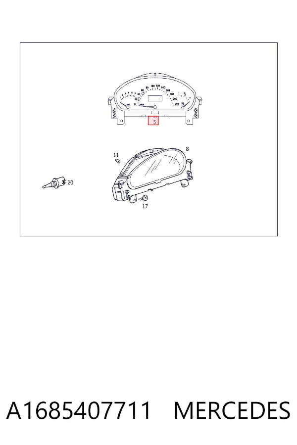 Cuadro instrumentos A1685407711 Mercedes