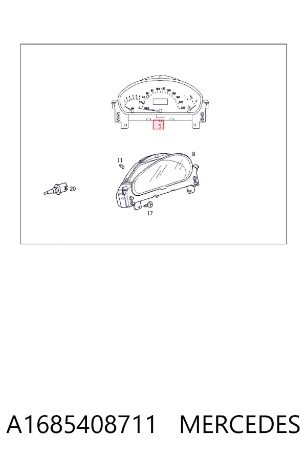 Cuadro instrumentos A1685408711 Mercedes