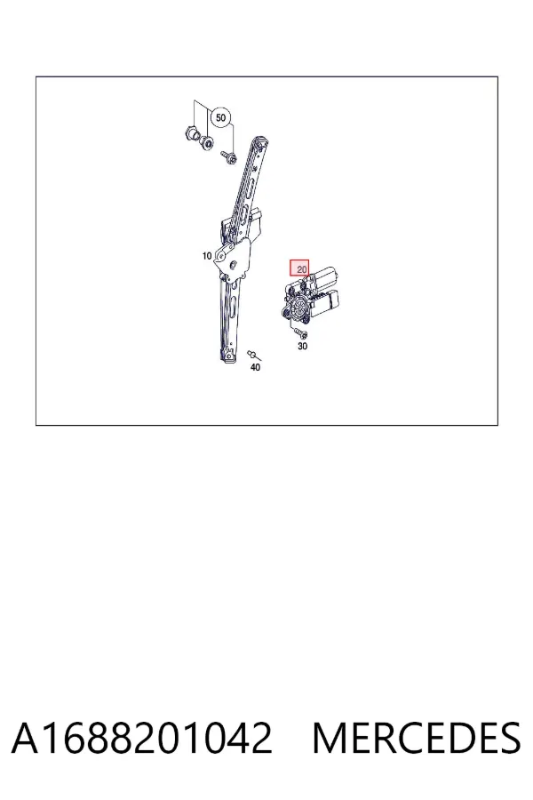 Motor del elevalunas de la puerta delantera derecha A1688201042 Mercedes