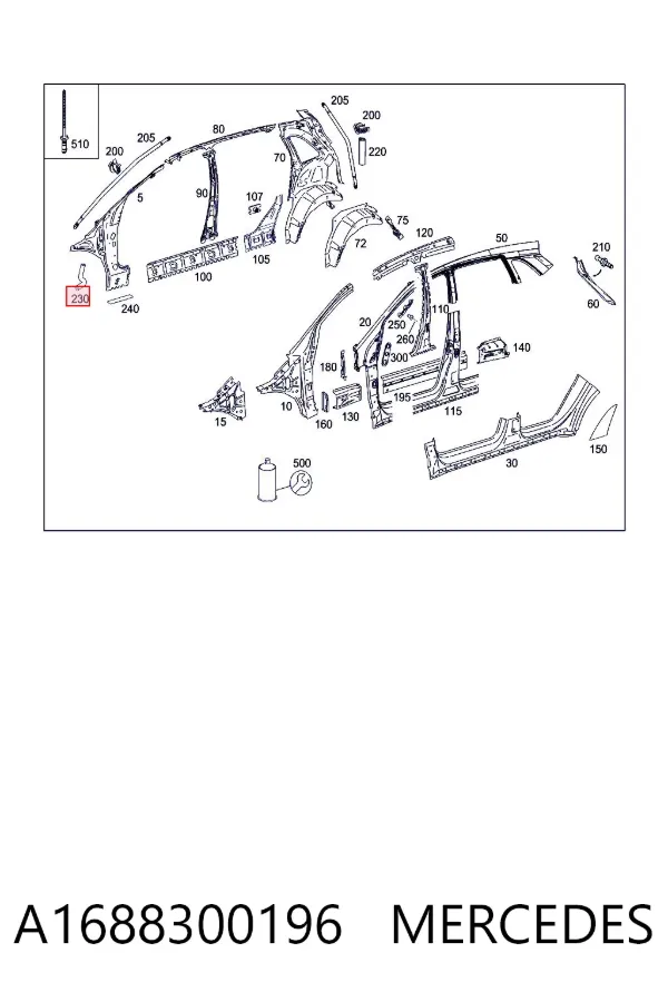  A1688300196 Mercedes