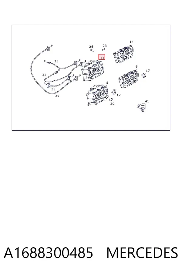 Unidad de control aire acondicionado A1688300485 Mercedes