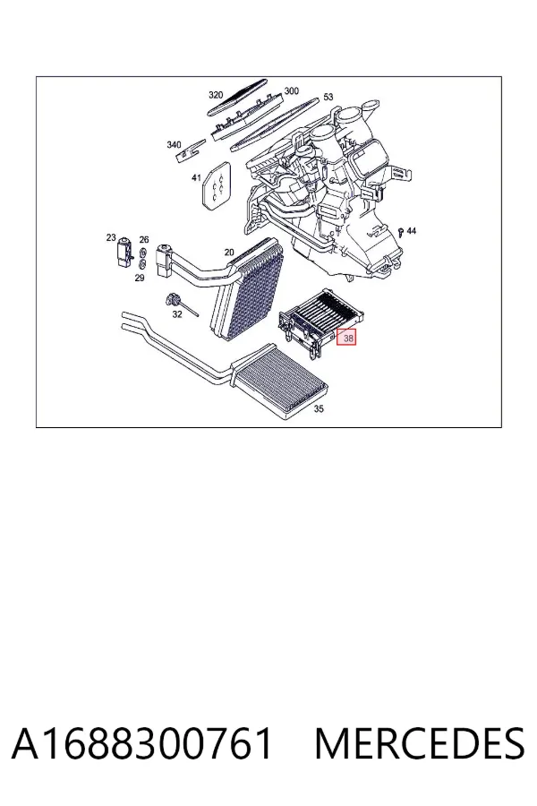 Radiador calefacción A1688300761 Mercedes