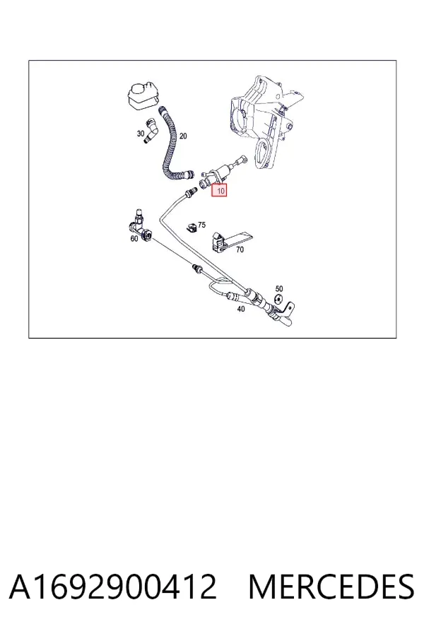 Cilindro maestro de embrague A1692900412 Mercedes