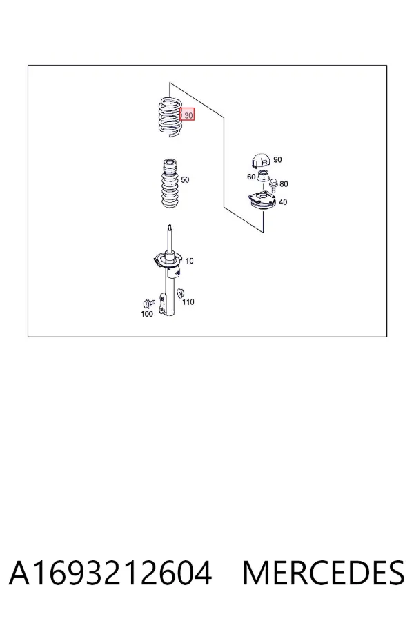 Muelle delantero A1693212604 Mercedes