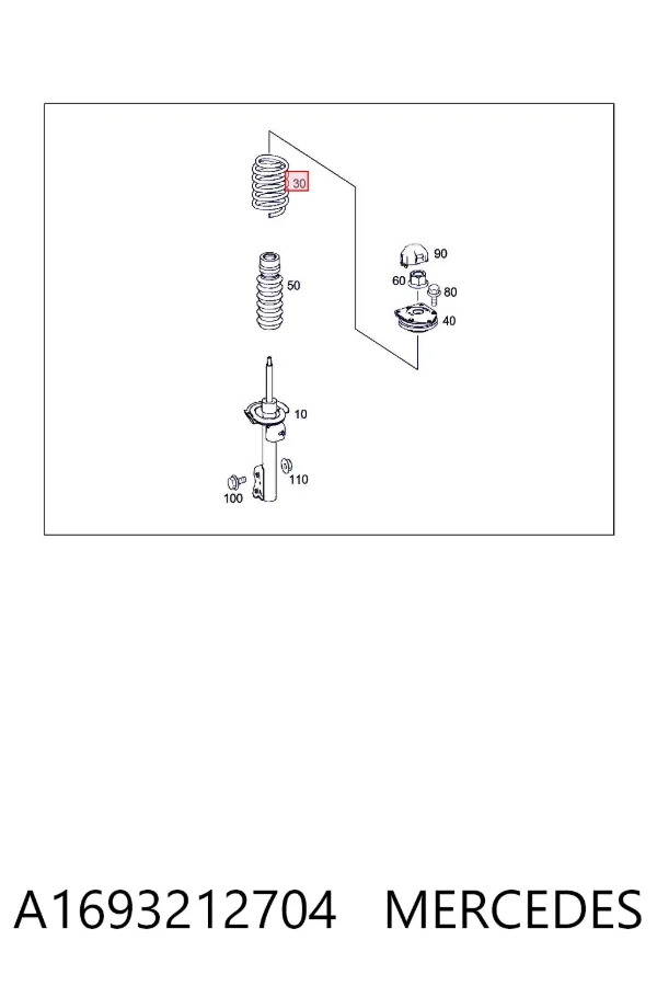 Muelle delantero A1693212704 Mercedes