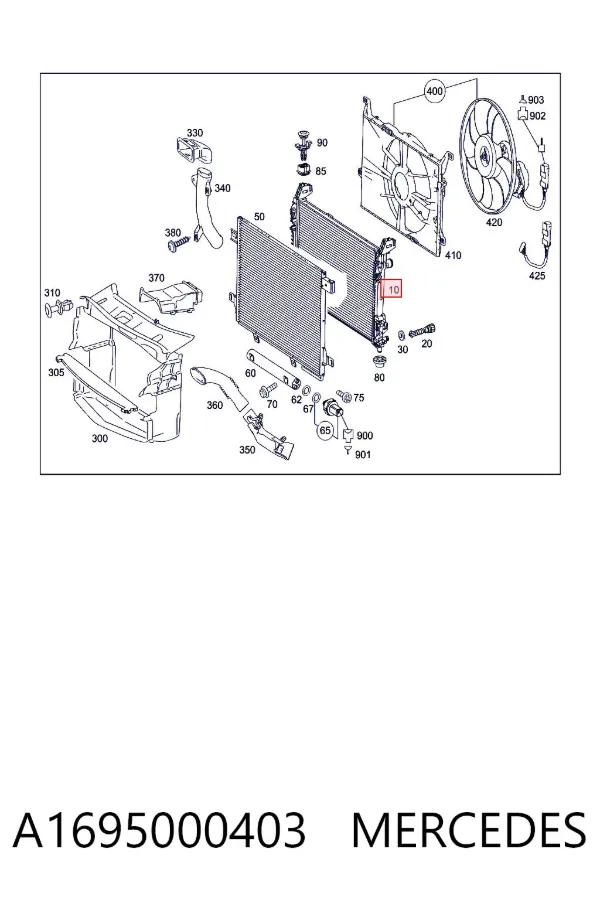 Radiador A1695000403 Mercedes