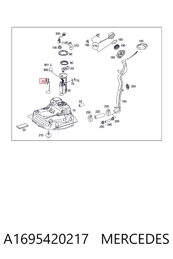 Aforador A1695420217 Mercedes