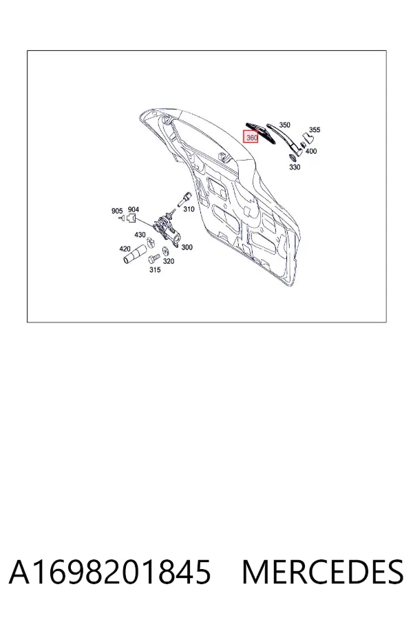Limpiaparabrisas traseros A1698201845 Mercedes