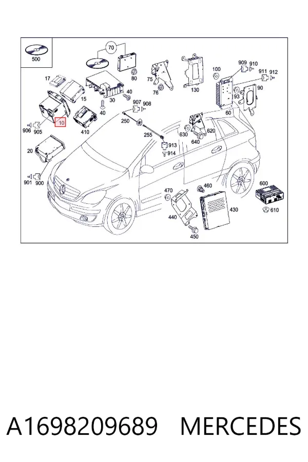 Radio A1698209689 Mercedes