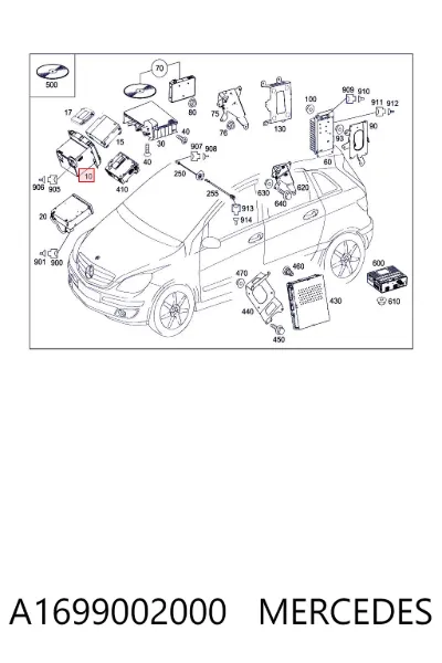 Radio AM/FM MERCEDES A1699002000