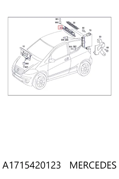 Pantalla de sensor de aparcamiento MERCEDES A1715420123