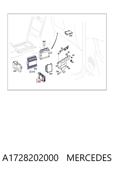 Concentrador USB MERCEDES A1728202000