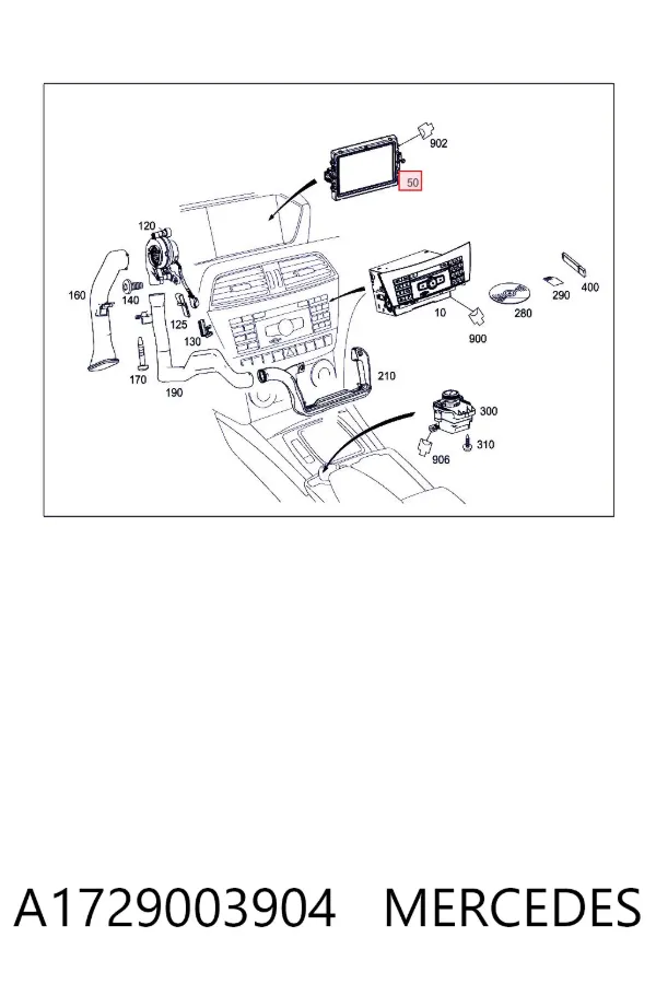 Pantalla A1729003904 Mercedes
