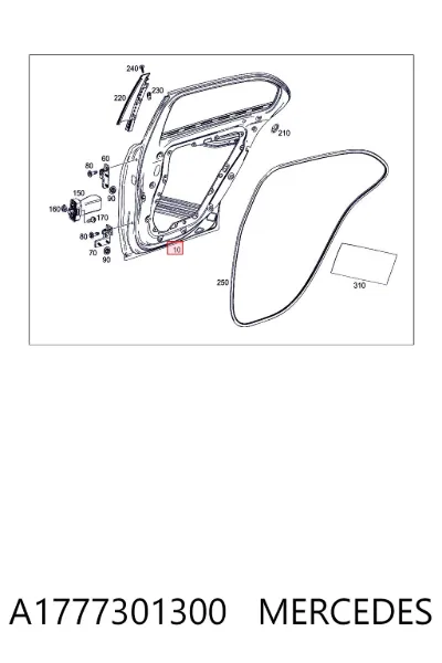 Puerta trasera derecha MERCEDES A1777301300