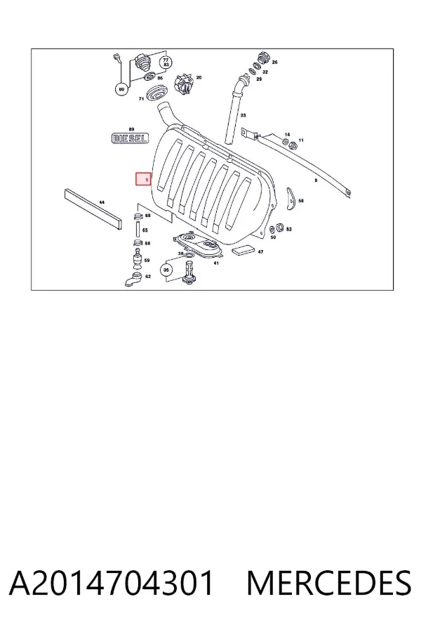 Depósito de gasolina A2014704301 Mercedes