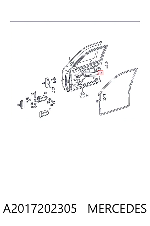 Puerta delantera izquierda A2017202305 Mercedes