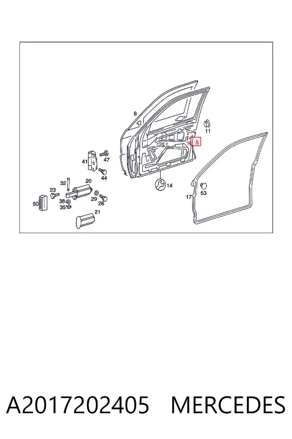 Puerta delantera derecha A2017202405 Mercedes