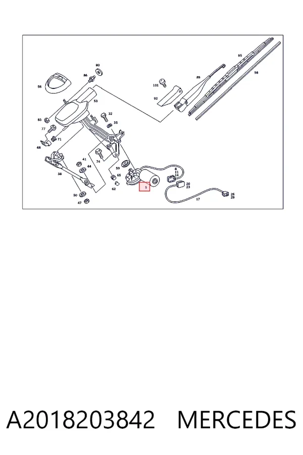 Motor limpiaparabrisas A2018203842 Mercedes