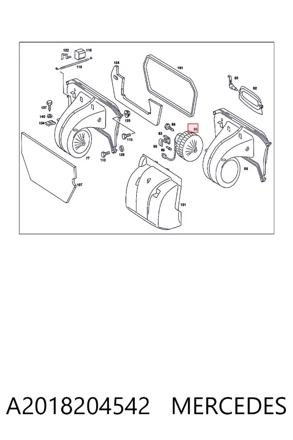 Ventilador habitáculo A2018204542 Mercedes