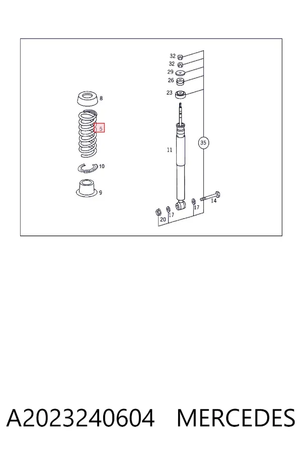 Muelle A2023240604 Mercedes