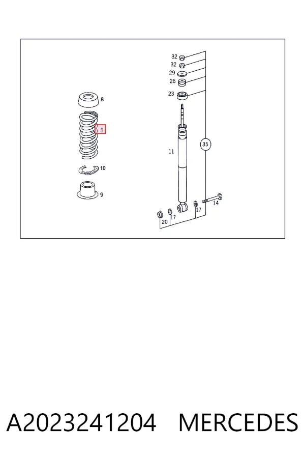 Muelle A2023241204 Mercedes