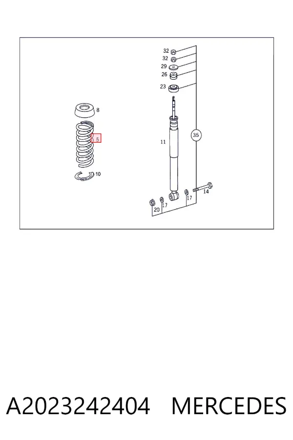 Muelle A2023242404 Mercedes