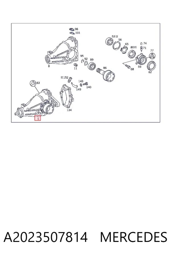 Grupo trasero A2023507814 Mercedes