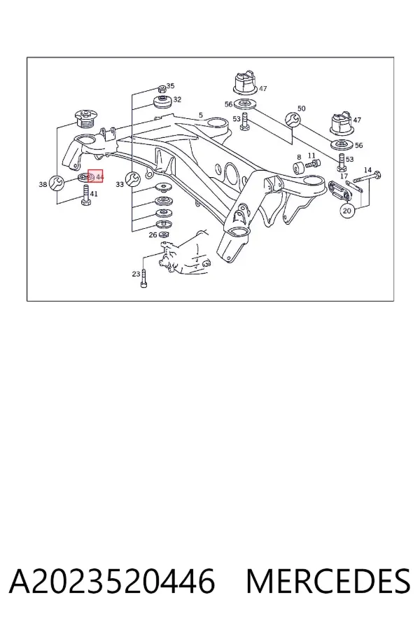 Silentblock trasero A2023520446 Mercedes