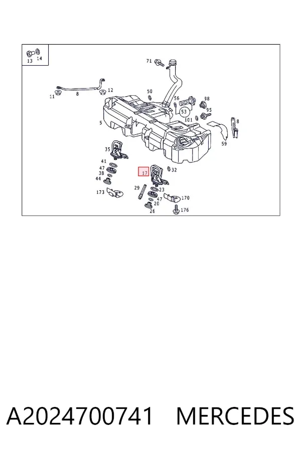 Bomba de gasolina A2024700741 Mercedes