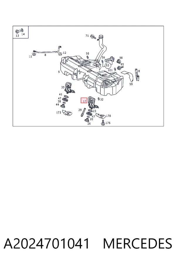 Bomba de gasolina A2024701041 Mercedes